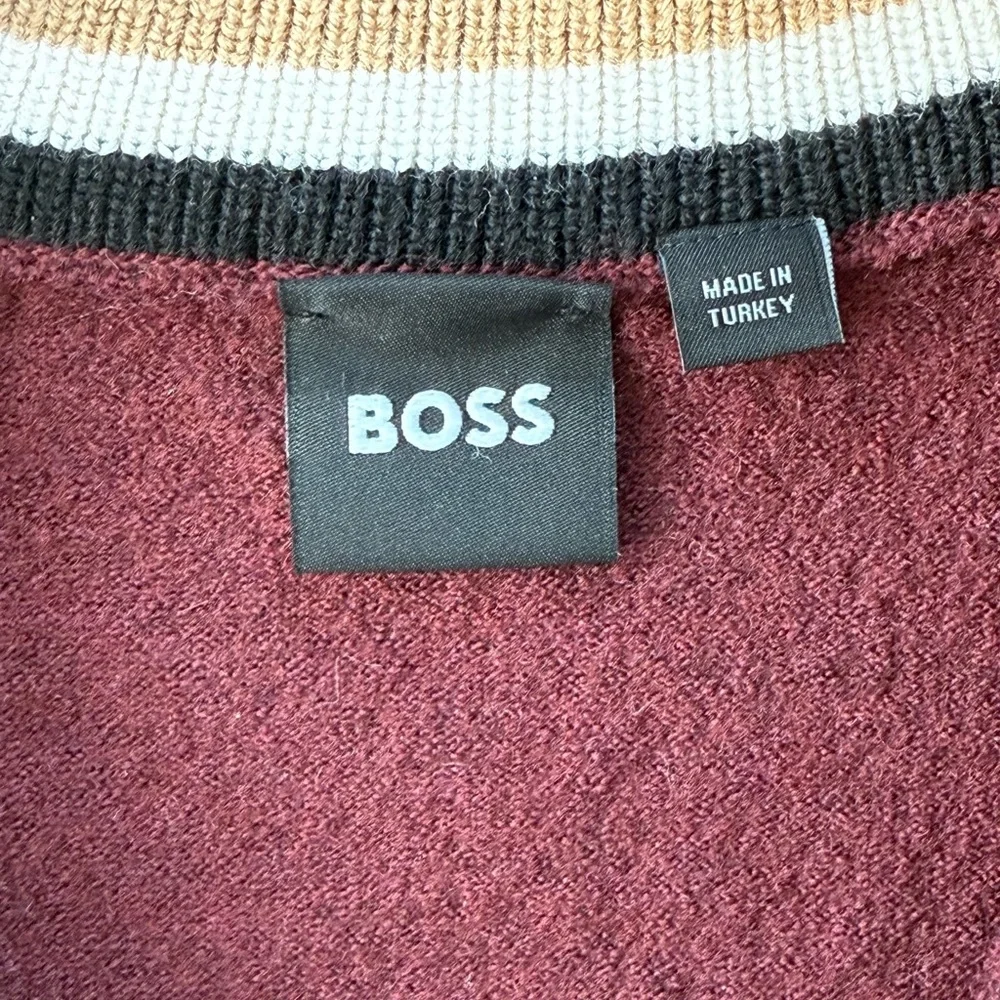 Hugo Boss Ladriano - Burgundy Sweater - Picture 5 of 6